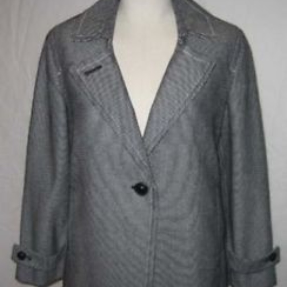 NEW Talbots Women Black & White Blazer Jacket M